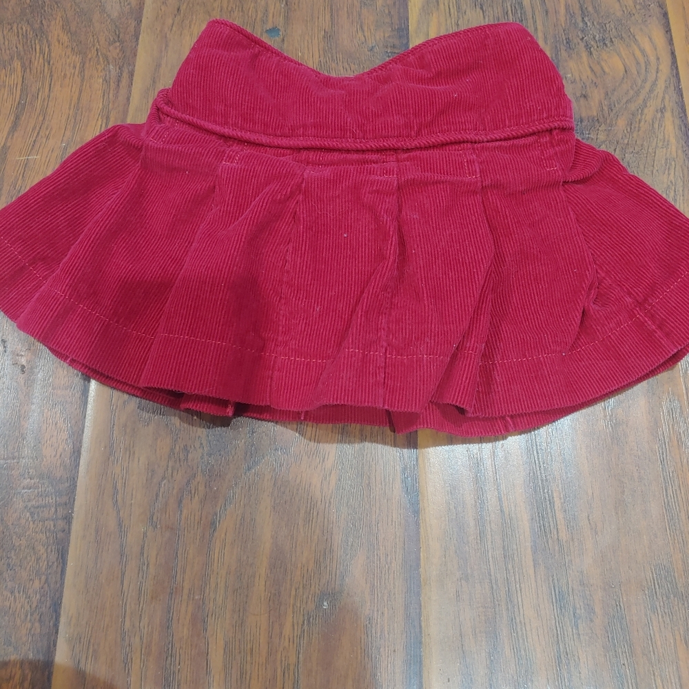 Infant pleated corduroy skort